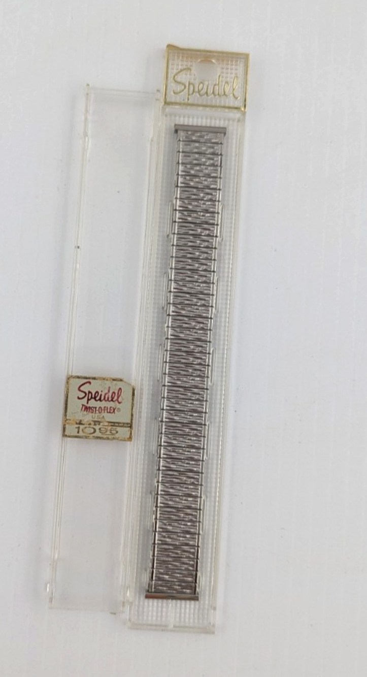 Speidel Silver Twist O Flex Stainless Steel Mens Watch Band